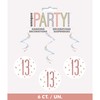 Unique 84928 Number Hanging Swirl Decorations-32 | Glittery Rosegold |
