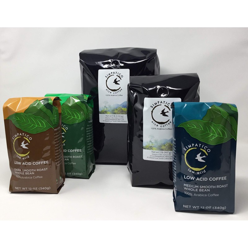 Simpatico Low Acid Coffee - Regular - Organic Medium -