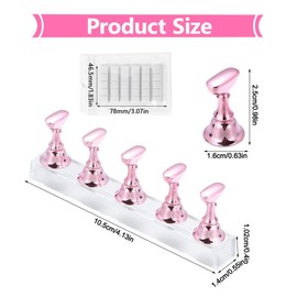 SIRLOMU Satz von 2 Acryl-Nagelkunst Praxis Racks, Magnetischer Nagelspitzenhalter, Nagel Praxis Racks, Nagel Training Display Racks