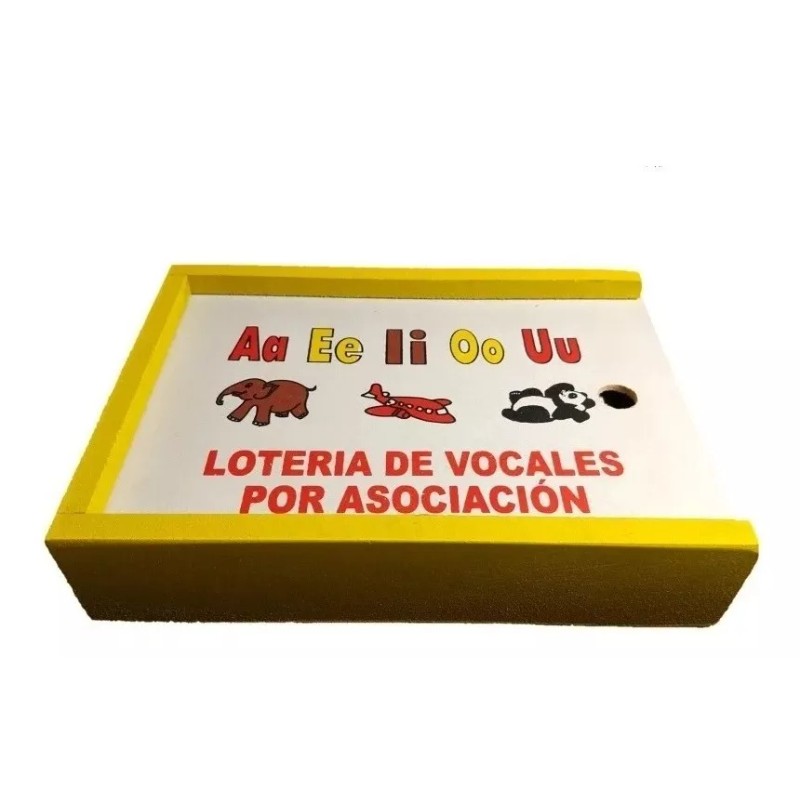 CASTILLO DIDÁCTICO Lotería De Vocales Juego De Mesa Madera Didáctico