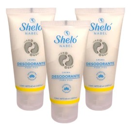 Crema Desodorante Para Pies Shelo Nabel® 60ml. 3 Pzas