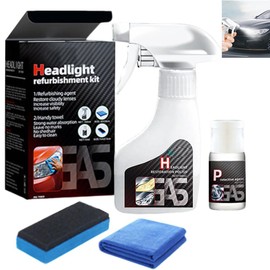 Automotive Headlight Restoration Kit, Headlight Refurbishment Kit, Professional Car Headlamp Cleaner, Multi-Functional Headlight Polishing, Durable Headlight Repair Kit for All Vehicle Types