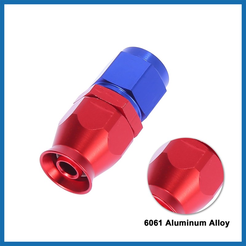 A ABSOPRO 6061 Aluminum Alloy AN6 3/8" 0 Degree Straight