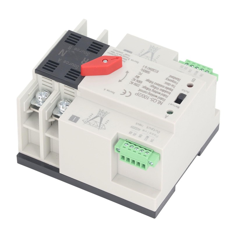 Dual Power Automatic Transfer Switch, Excellent PC Flame Retardant Plastic,