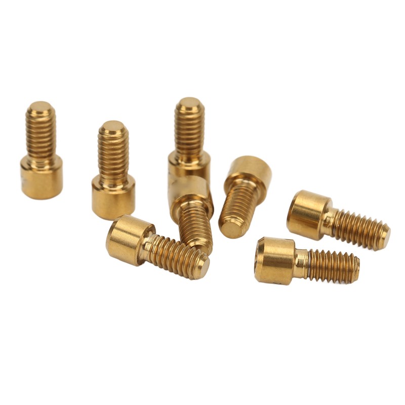RISK 8Pcs Mountain Bike Pedal Bolts Titanium Alloy Anti Slip