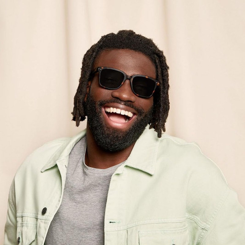 IJIPIJI Sunglasses, #L Model, Square, tortoise/green