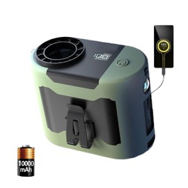 IXI MEGA Portable waist hanging portable air conditioning fan - designed for outdoor workers cooling artifact,10000 mah 40 hours long battery life, emergency charging treasure lighting