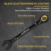 Egofine Ratcheting Wrench Set 10 Piece, Metric Wrench Set, CR-V
