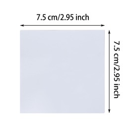 Mini Skater 2 Pack Kraft Paper Sticky Notes 7.5x7.5cm Self-Stick Blank Book Tabs Paper Markers Sticky Notes Pad 100 Sheets Index Sticker (White)