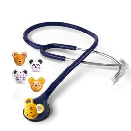 SCIAN Stethoscope - 5 Interchangeable Cartoon Heads, Professional Stethoscope for Doctors, Nurses, Clinicians and Home Use with Mulpiple Colors(Dark Blue)