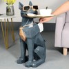 homary Modern Resin Dog Sculpture Geometric Standing Statue Cute Side