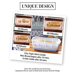 Pavilion Gift Company - Listen to The Silence - 12-Ounce Surprise Hidden Message Natural Soy Wax Candle Jasmine Scented, 1 Count (Pack of 1), 7.5” x 3.5” x 2.5”