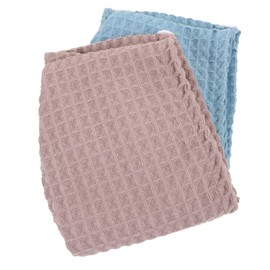 Vaguelly Waffle Hair Drying Towels 2PCS Ultra-Absorbent Microfiber Hair Wraps for Quick Drying Soft and Lightweight for Home and Travel