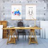 FALAMON 2 Pack Magnetic Poster Hanger Frame, Teak Wood Magnet