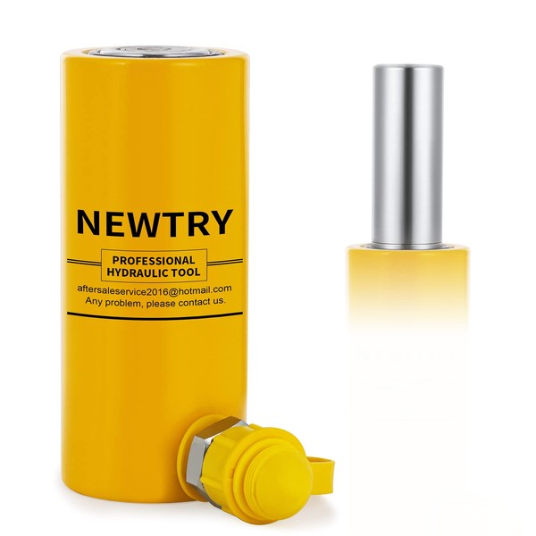 NEWTRY 10 ton Hydraulic Cylinder Long Jack 4” Stroke Porta