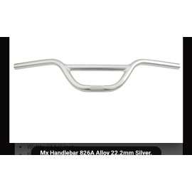 Unbranded QUALITY SILVER ALLOY BMX  BICYCLE HANDLEBARS 7/8"/22.2 mm ,4" RISE