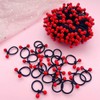Hair Ties with Beads, 100 Pack, Colorful and Black Elastic