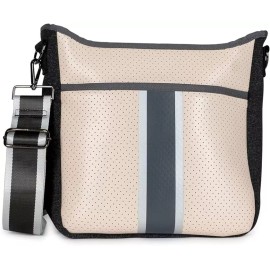 HAUTE SHORE WOMENS BLAKE CULT NEOPRENE WOMEN'S CROSSBODY BAG ZIPPER CLOSURE