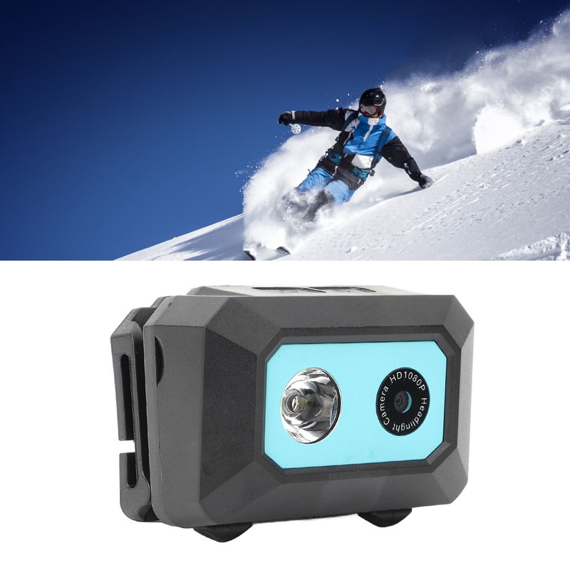 1080P Head Mounted Video Camera DVR LED Headlamp HD Head