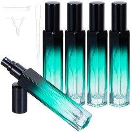 10ML Perfume Travel Refillable Spray Bottles 5pcs Set, Mini Glass Perfume Bottle Empty, Portable Cologne Atomizer Sprayer Travel Size Containers Refill Bottles Kit for Toiletries Sample Dispenser