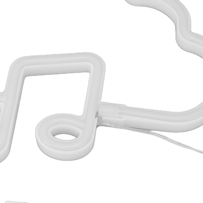 LED Neon Sign Note Shaped PVC USB Battery Power Supply