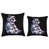 Animals In Space- Badger Astronaut- Badger in Space Throw Pillow