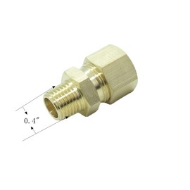CDQBWKJGFJ 3 Pcs Brass Tube Fitting 1/2" Tube OD Compression x 1/4" NPT Male Pipe Connector
