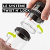 BlenderBottle GoStak Twist n' Lock Storage Jars, 40cc 4-Pak, Black