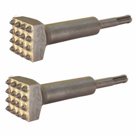 ACTINTOOL 5 5/8 in. x 1 1/4 in. 16 Tips Concrete Repair Patch Prepare Sds Plus Chisel, 1 1/4 Inch Square Head Sds Plus Bush Hammer Drill Bit for Rotary Hammer (Pack of 2)