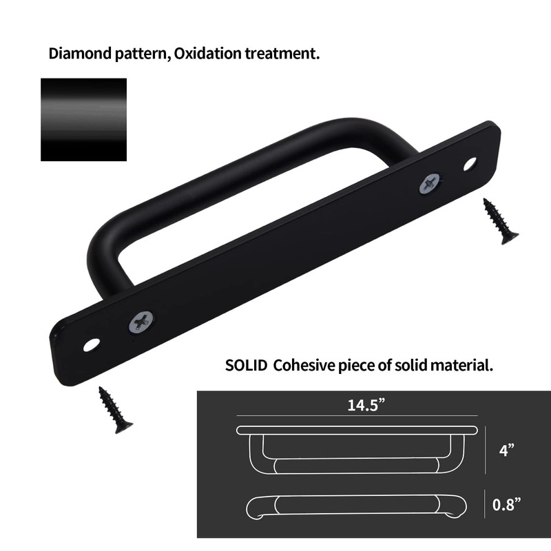 Guoharda 12 Pack 5 Inch 128 mm Matte Black Cabinet