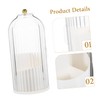 Ciieeo Rotating Makeup Brush Holder Cover Cosmetic Organizer for Vanity