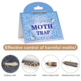 Pantry Moth Glue Traps (12 Packs) Pantry Moth Killer for House Pantry | Non-Toxic and Odorless for Food and Cupboard Moth | Super Strong Glue for Moth Catcher | Blue