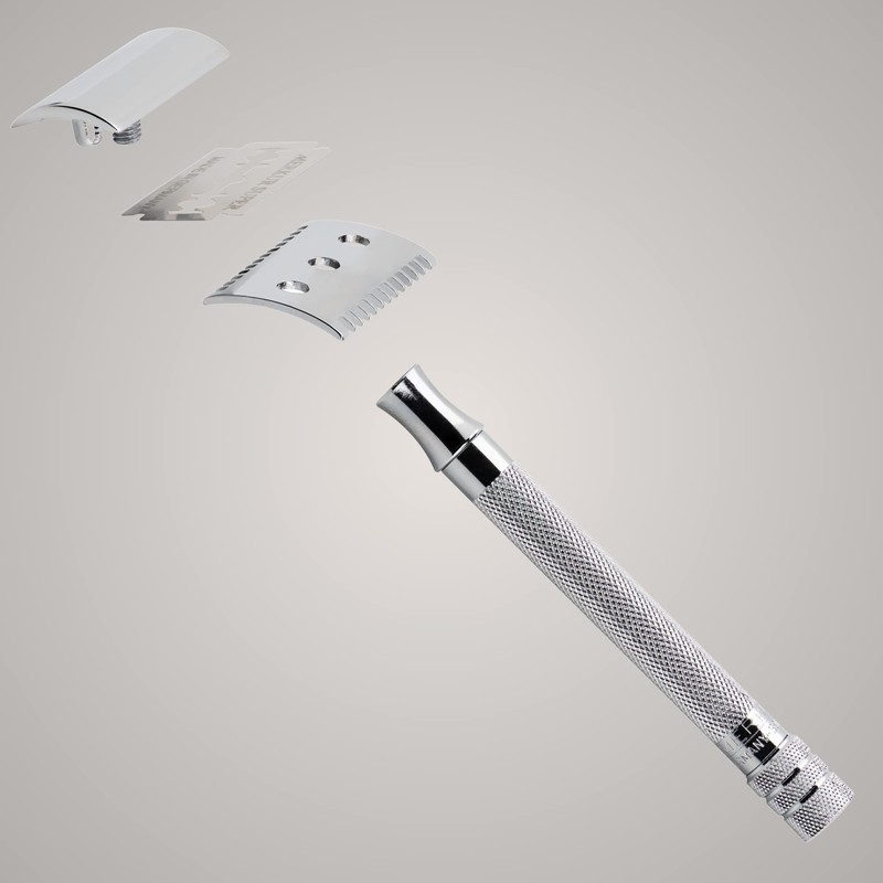 MERKUR Safety Razor 25C | Classic with Tooth Comb Gloss
