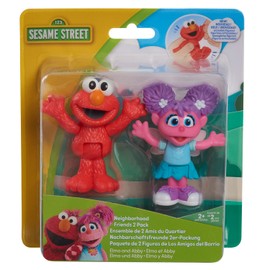 Sesame Street Neighborhood Friends Poseable figurines 2 Pack 7.5 cm tall (Elmo & Abby)