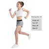 EXARUS 4 Pack Girls Running Athletic Shorts Low Rise 2.5