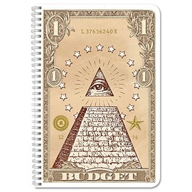 BookFactory Simple Budget Planner/Simplified Home Budget Planning Book Wire-O, 100 Pages - 6" x 9" (JOU-100-69CW-PP(Budget))