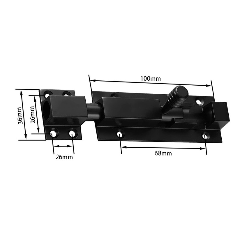 Rusoz Gate Bolt 4 Inch Heavy Duty Door Lock,Durable Slide