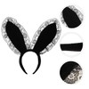 TOVINANNA 3pcs Rabbit Ears Lace Ear Hair Decor Party Headwear