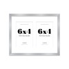 10x8 Inch 2 Opening Photo Collage Frame, Display Two 6x4