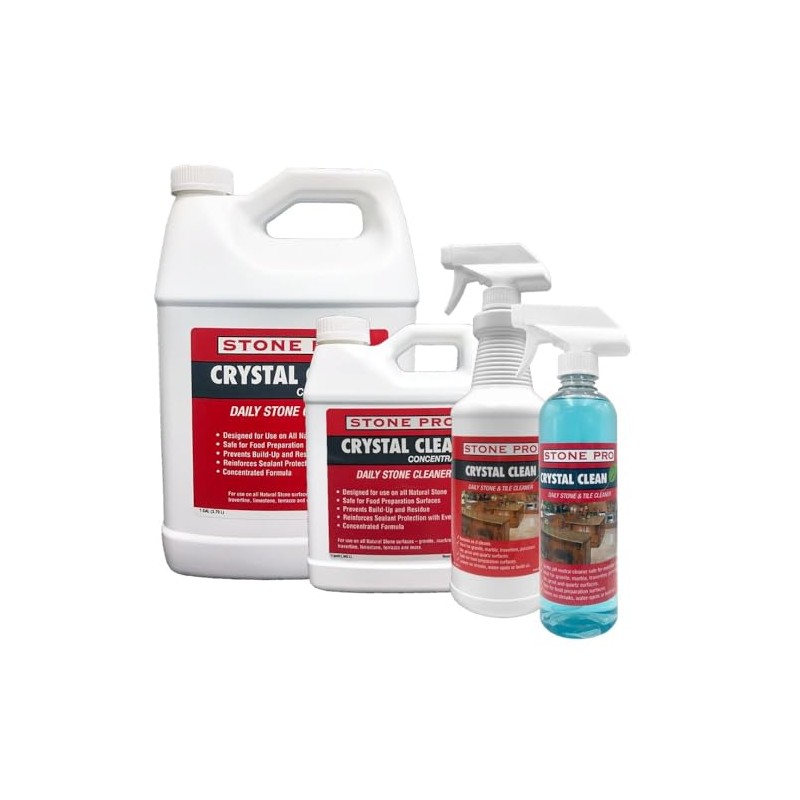 Stone Pro Crystal Clean - Surface Cleaner & Sealer, Ready