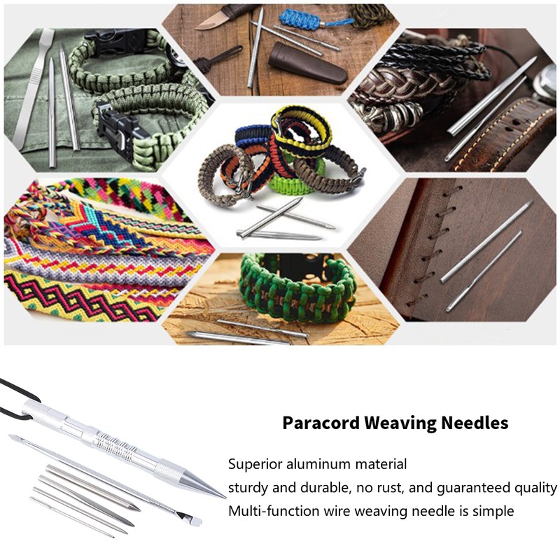 Bracelets Parachute Cord Knitting Needles Spike Kit Aluminum DIY Weaving