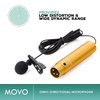 Movo LV-6 Pro Grade Omnidirectional XLR Lavalier Condenser Microphone, with