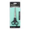Tijera Peluquero Con Gancho Barrilito 17.8 Cm Troquelada Color Negro