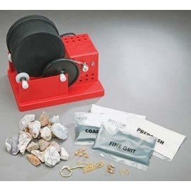 Rock Tumbler Pack, with 4 Step Grit Pack, Jewelry Kit, Instruction Book