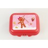TUPPERWARE Oyster Box Snack Keeper orange red gingerbread motif