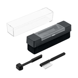 Mcbazel 3-in-1 Record Cleaning Supplies Anti-Static Vinyl Record Brush and Needle Cleaning Set with Mini Brush-Black