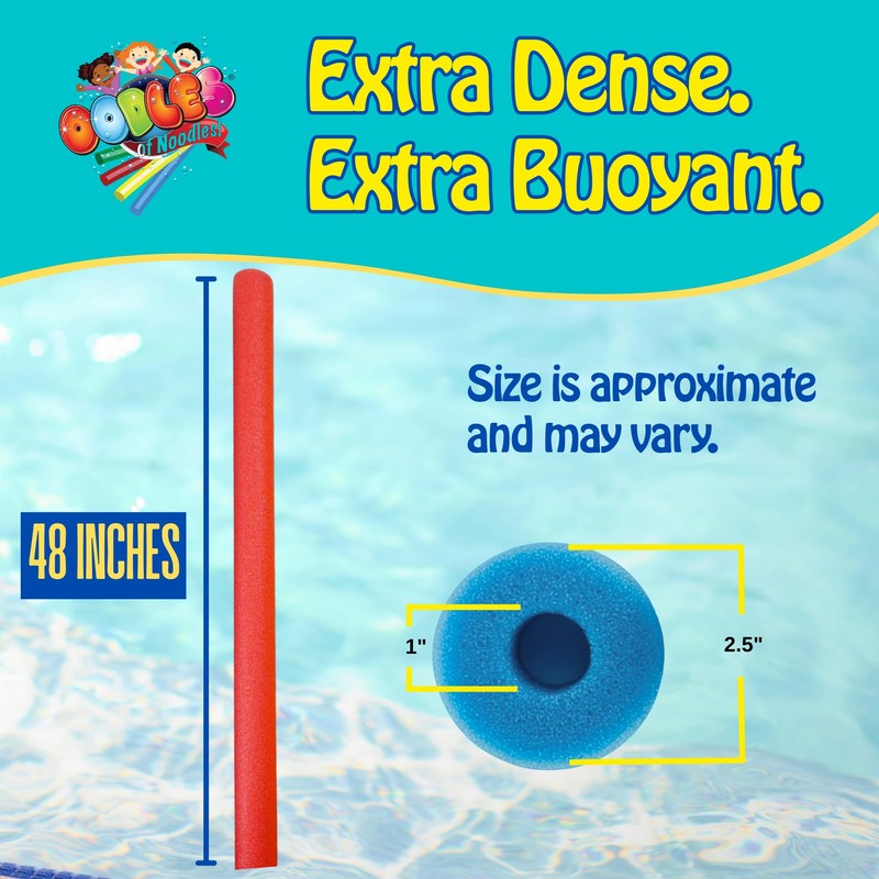 Oodles of Noodles Deluxe Rainbow Pool Noodles Foam - Pack