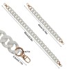 lyfLux 2 PCS Large Flat Chain Strap, White Acrylic Chain