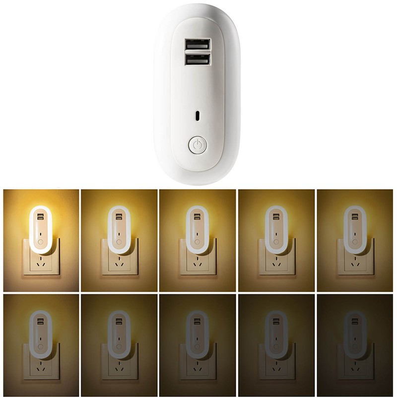 Night Lights Plug Into Wall LED Wall Bedside Lamp with