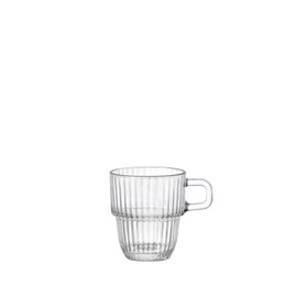 Bormioli Rocco Barshine 3 oz. Stackable Espresso Coffee Glasses, Clear, Set of 12